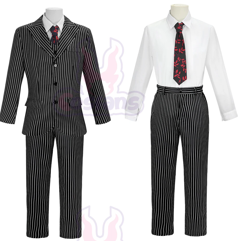 Wednesday The Addams Family Gomez Addams Cosplay Costume Black Striped Blazer Pants Vest Shirt Tie Set Halloween Carnival Outfit
Wednesday The Addams Family Gomez Addams Cosplay Costume Black Striped Blazer Pants Vest Shirt Tie Set Halloween Carnival Outfit