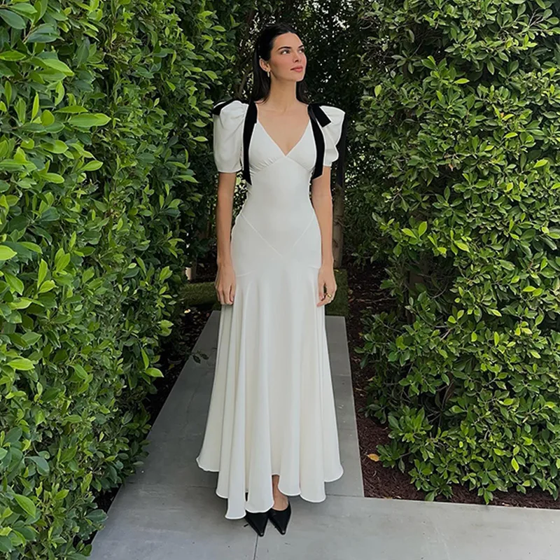 2024 summer and autumn new fashion temperament sweet bubble sleeve bow lace-up dress white dress
2024 summer and autumn new fashion temperament sweet bubble sleeve bow lace-up dress white dress