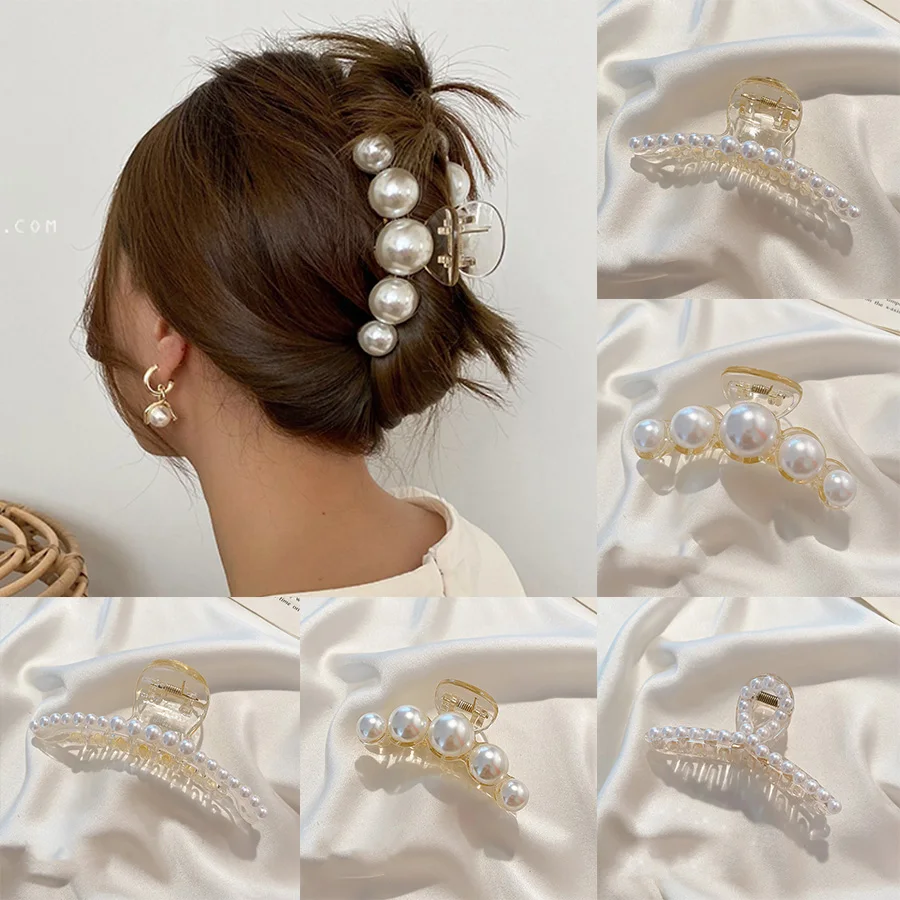 Simulated Pearl Hair Claws for Women Korean Acrylic Hair Clips Girls Large Size Barrette Shark Clip Fashion Hair Accessories
Simulated Pearl Hair Claws for Women Korean Acrylic Hair Clips Girls Large Size Barrette Shark Clip Fashion Hair Accessories