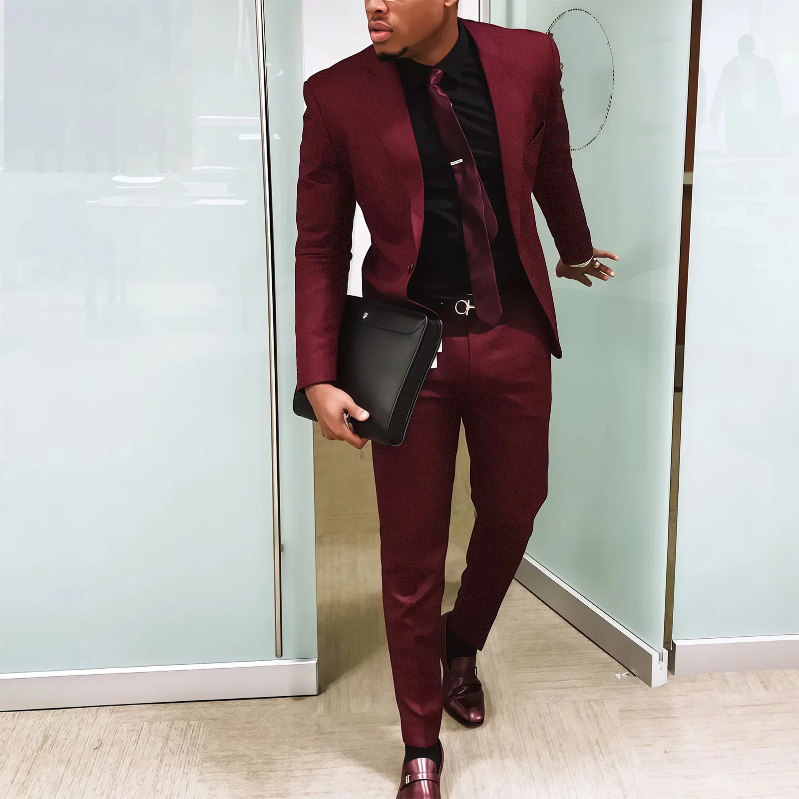 Smart Casual Burgundy Suits for Men Slim Fit Daily Custom Made Solid Tuxedo Boys Suit Set Trajes De Hombre Anzug Herren Men Suit
Smart Casual Burgundy Suits for Men Slim Fit Daily Custom Made Solid Tuxedo Boys Suit Set Trajes De Hombre Anzug Herren Men Suit