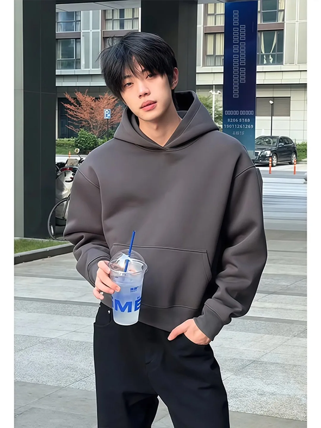 Deep Grey Men's Boxy Fit Hoodie Heavyweight Hardwearing Short American High Street Style Jacket Comfortable Long Sleeve Hoode...
Deep Grey Men's Boxy Fit Hoodie Heavyweight Hardwearing Short American High Street Style Jacket Comfortable Long Sleeve Hoode...