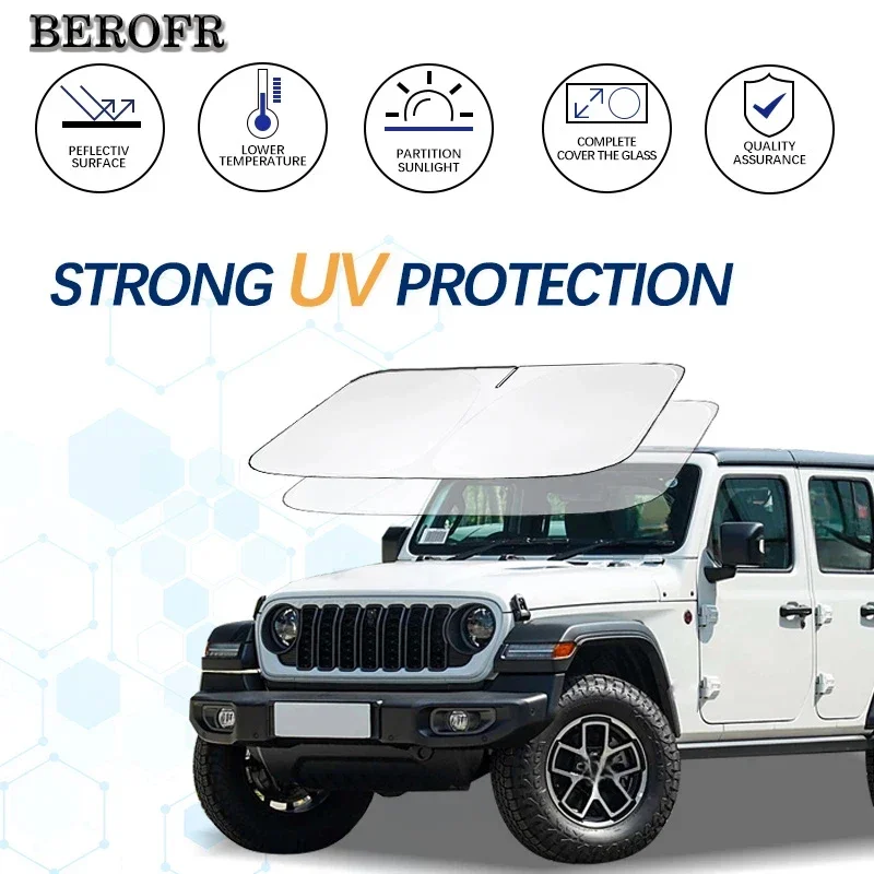 Windshield Sun Shade For Jeep Wrangler Jl Wrangler Jk Sunshade Sun Visor Protector Foldable Blocks UV Rays Keep Your Car Cooler
Windshield Sun Shade For Jeep Wrangler Jl Wrangler Jk Sunshade Sun Visor Protector Foldable Blocks UV Rays Keep Your Car Cooler