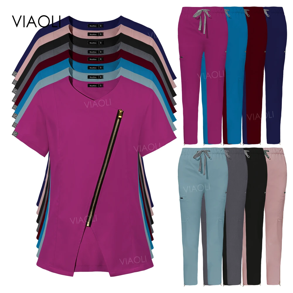 Nursing Uniform Scrubs for Women Set Clinic Scrub Sets Short Sleeve Tops Pants Doctor Working Clothes Surgical Gown SPA Uniforms
Nursing Uniform Scrubs for Women Set Clinic Scrub Sets Short Sleeve Tops Pants Doctor Working Clothes Surgical Gown SPA Uniforms
