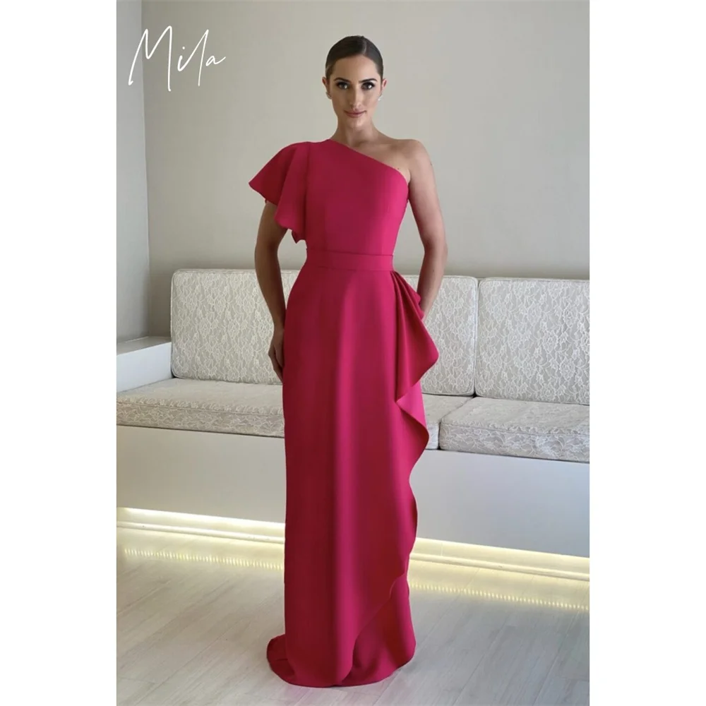 Mila Red One Shoulder Customized Party Dresses Elegant Side High Split Prom Dresses Short Sleeve Asymmetrical Evening Dresses
Mila Red One Shoulder Customized Party Dresses Elegant Side High Split Prom Dresses Short Sleeve Asymmetrical Evening Dresses