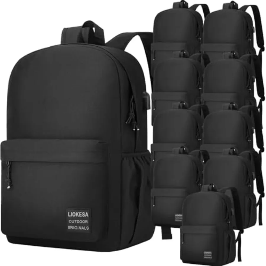 10 PCS Black Backpack for School Teens Boys Girls, Lightweight Casual Backpacks for Men and Women, Classic Basic Water Resistan
10 PCS Black Backpack for School Teens Boys Girls, Lightweight Casual Backpacks for Men and Women, Classic Basic Water Resistan