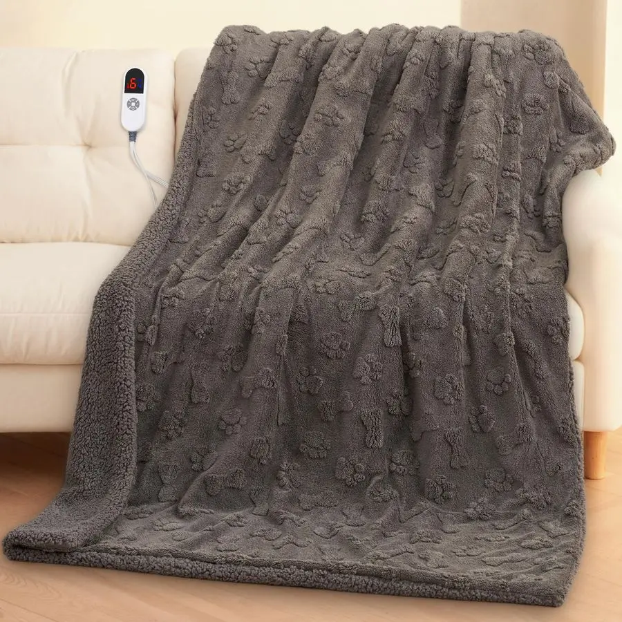 Одеяло с подогревом 50x72 для любителей собак, одеяло с подогревом и костяным принтом лапы, двусторонний флис шерпы, 6 режимов нагрева, 14 часов
Одеяло с подогревом 50x72 для любителей собак, одеяло с подогревом и костяным принтом лапы, двусторонний флис шерпы, 6 режимов нагрева, 14 часов