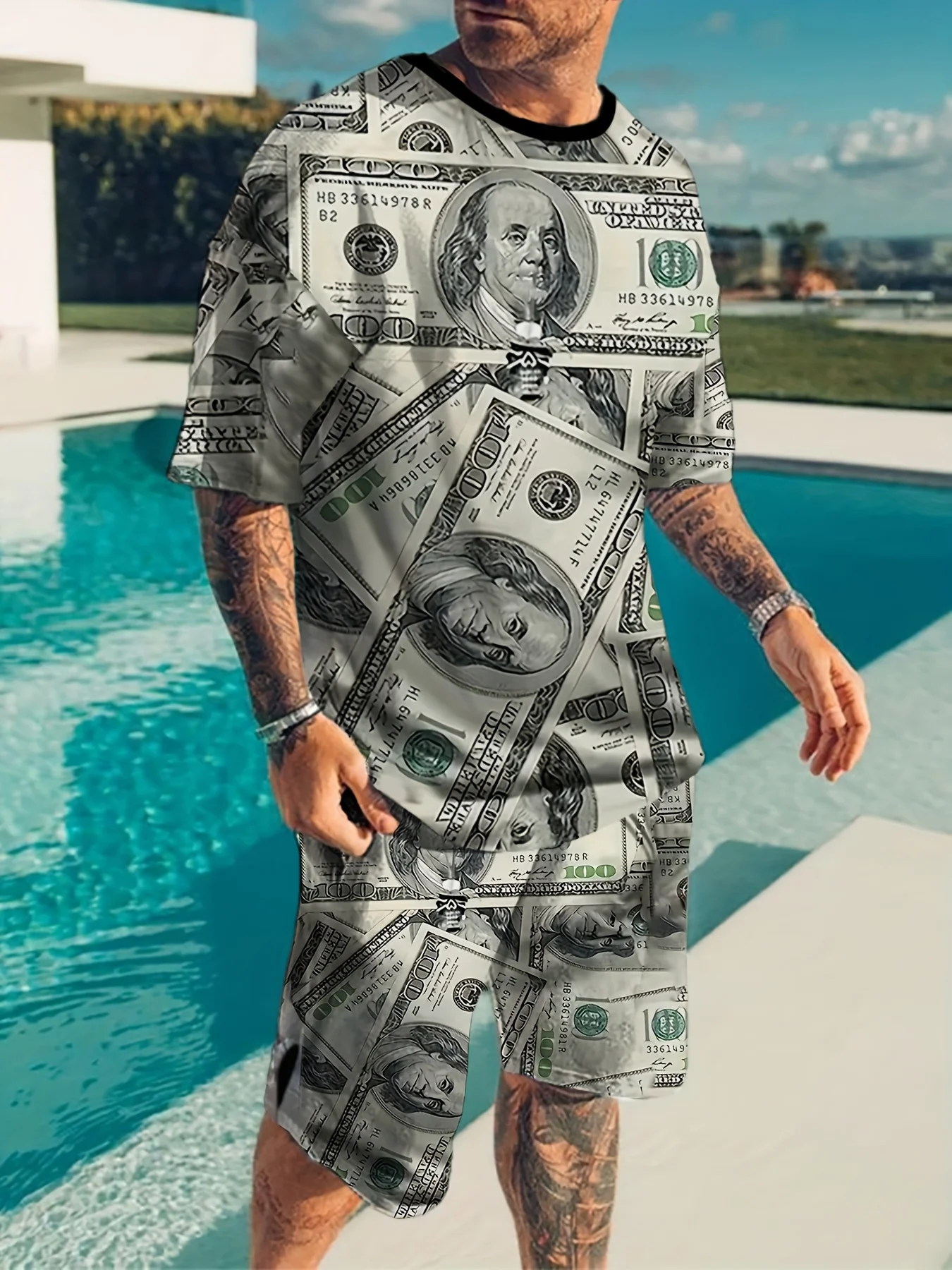 Men's Novelty Dollar 3D Printed Summer Suit Men's Short Sleeve T-Shirt Fashion Shorts Suit Conjunto Deportivo Hombre Original
Men's Novelty Dollar 3D Printed Summer Suit Men's Short Sleeve T-Shirt Fashion Shorts Suit Conjunto Deportivo Hombre Original