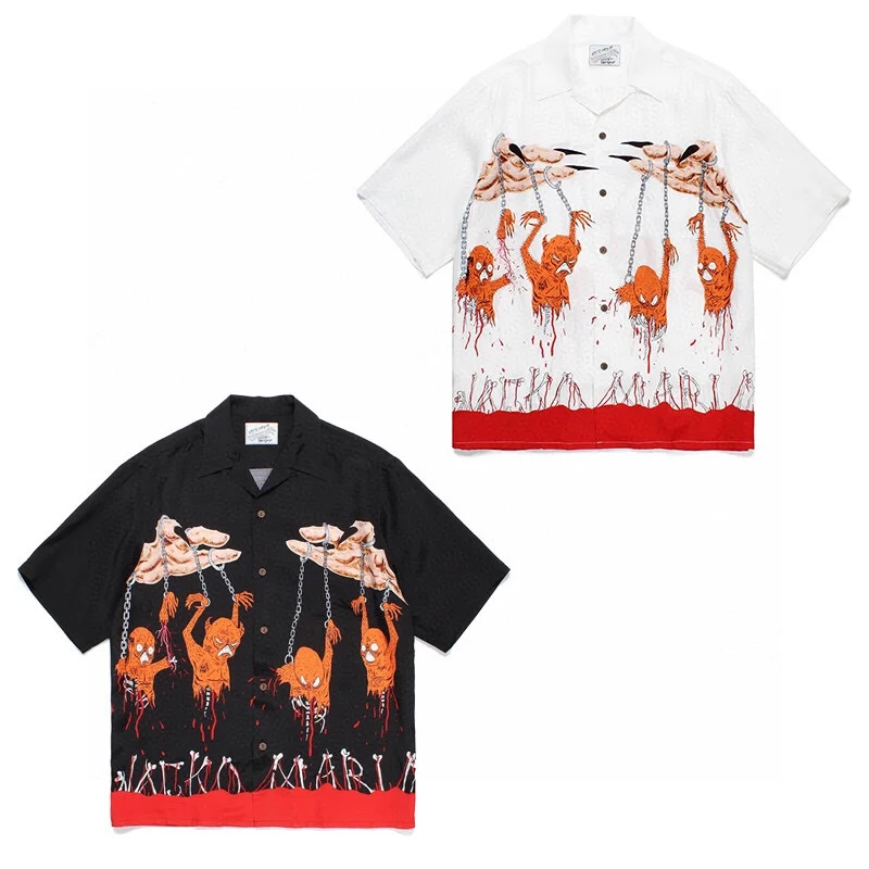 WAO MARIA X NEFACE RI Series Summer Hawaiian ort Sve irt Loose Fit Cuban Collar Versatile Seasonal Casual Wear
WAO MARIA X NEFACE RI Series Summer Hawaiian ort Sve irt Loose Fit Cuban Collar Versatile Seasonal Casual Wear