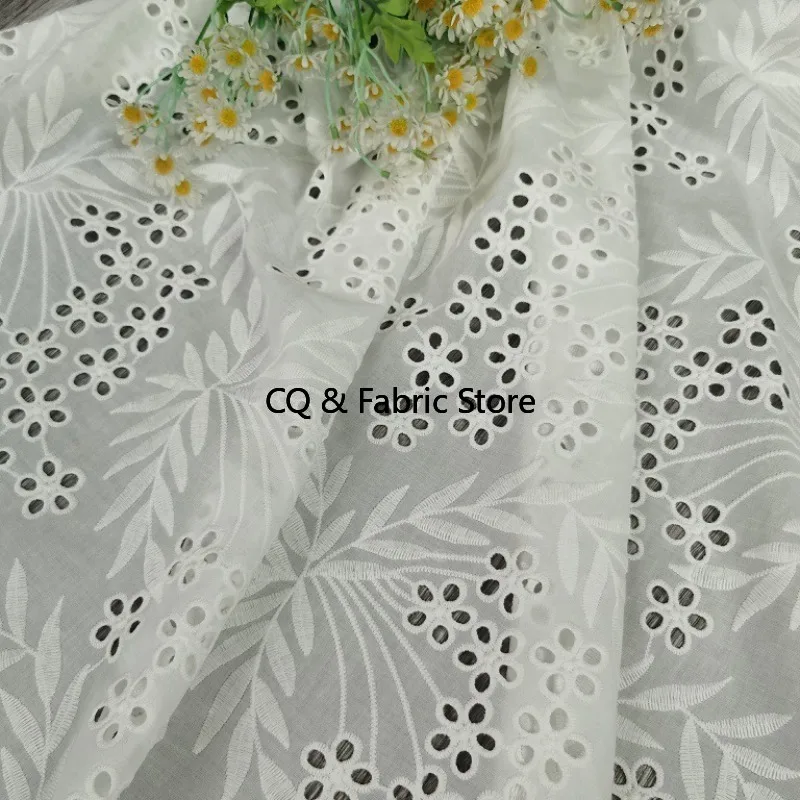 Off White Pure Cotton Hole Embroidery Lace Fabric For Woman Dress Apparel By The Meter
Off White Pure Cotton Hole Embroidery Lace Fabric For Woman Dress Apparel By The Meter