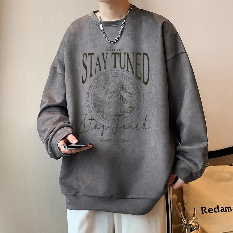 Extra Large 300 Pounds Suede Sweatshirt Men's Fashion Spring Autumn American Retro Print Handsome round Neck Top
Extra Large 300 Pounds Suede Sweatshirt Men's Fashion Spring Autumn American Retro Print Handsome round Neck Top