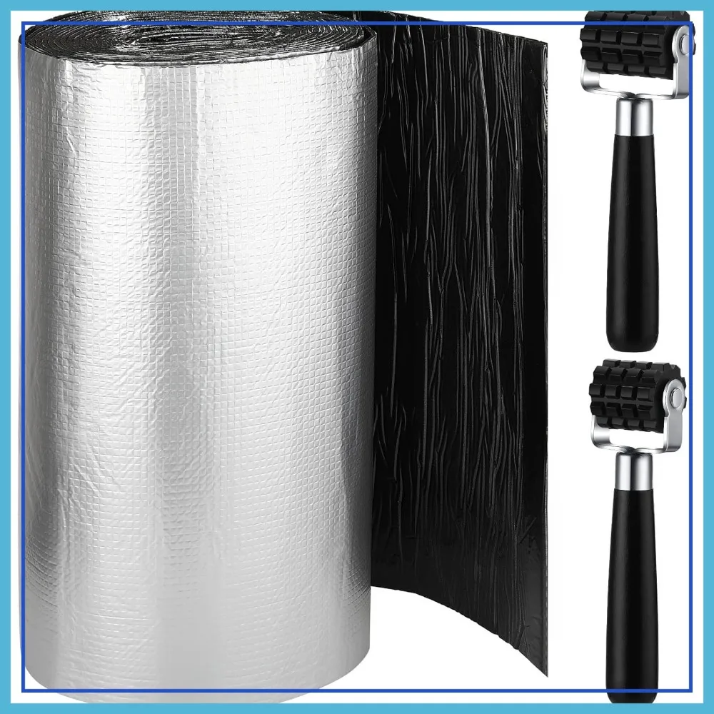 200 Mils 50 Sqft Car Sound Deadening Mat, Self Adhesive Heat Insulation Pad, Vibration Dampening Material for Hood Engine Roof with 2 Roller
200 Mils 50 Sqft Car Sound Deadening Mat, Self Adhesive Heat Insulation Pad, Vibration Dampening Material for Hood Engine Roof with 2 Roller
