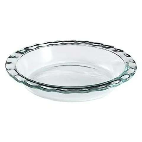 Glass Pie Plate 9.5", Easy Grab, 1 Piece