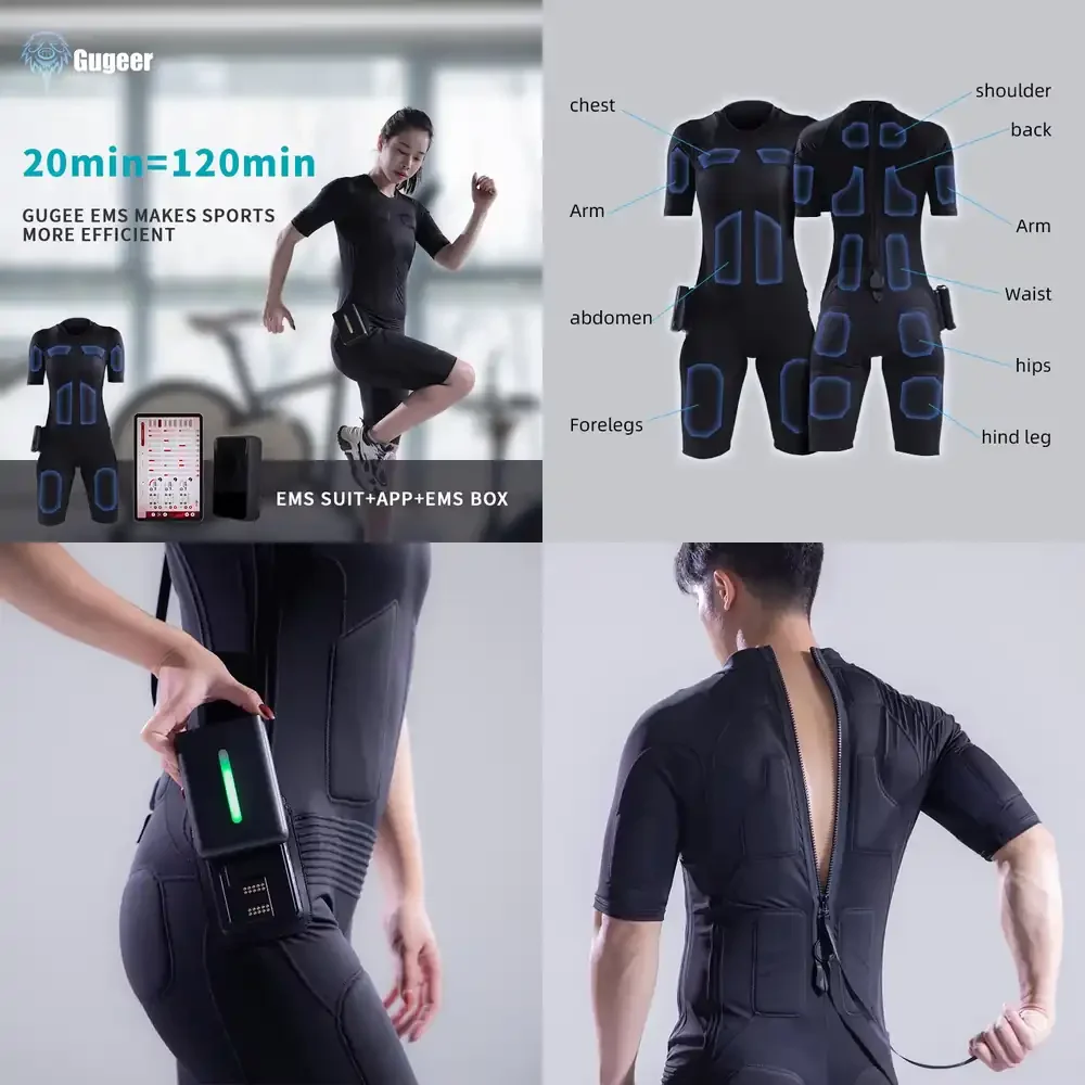 EMS Training Suit Breathable Dry Outdoor Electrical Muscle Stimulation for Weight Loss Fitness Outdoor Sports Home Training
EMS Training Suit Breathable Dry Outdoor Electrical Muscle Stimulation for Weight Loss Fitness Outdoor Sports Home Training