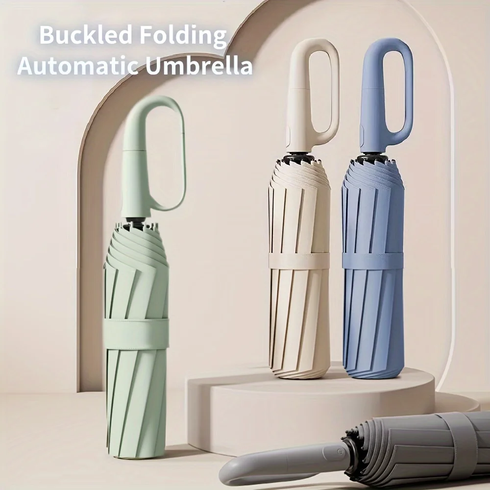 Automatic Umbrella, Creative Ring Buckle Windproof Reinforced Umbrella, Folding Umbrella For Women, Suitable For Outdoor Travel
Automatic Umbrella, Creative Ring Buckle Windproof Reinforced Umbrella, Folding Umbrella For Women, Suitable For Outdoor Travel