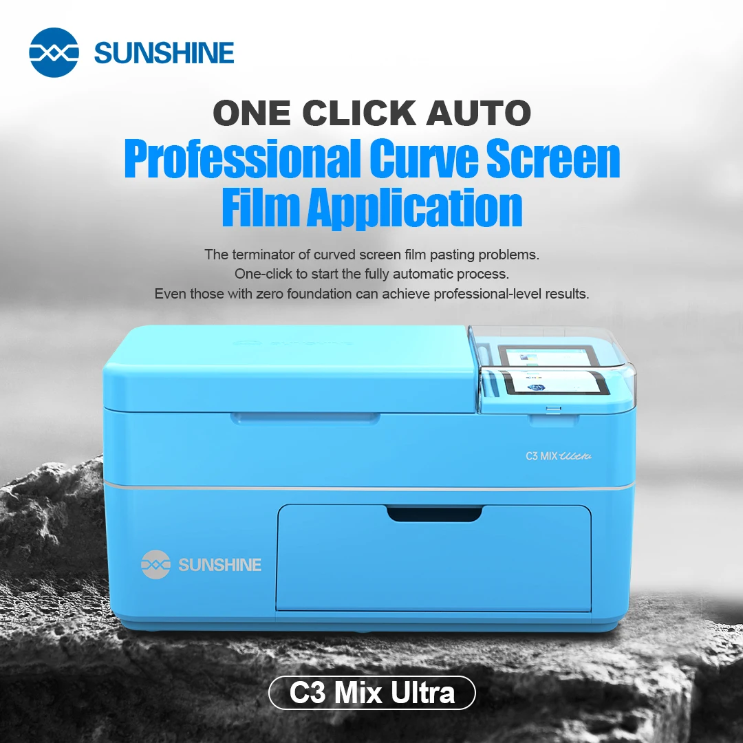 SUNSHINE C3 Mix Ultra Intelligent Cutting Laminating 2-in-1 Machine for Mobile Phone Screen Film Cutting Protection Lamination
SUNSHINE C3 Mix Ultra Intelligent Cutting Laminating 2-in-1 Machine for Mobile Phone Screen Film Cutting Protection Lamination