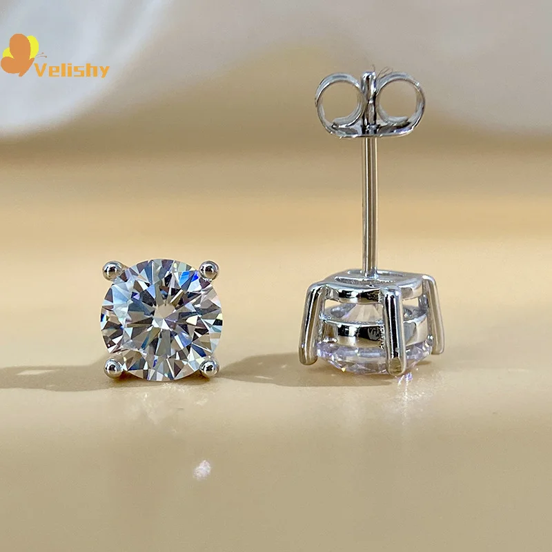 3-8mm 1 Pair Round Diamond Earrings Silver Fashion Casual Men Women Simple Ear Stud For Party Gemstone Gift
3-8mm 1 Pair Round Diamond Earrings Silver Fashion Casual Men Women Simple Ear Stud For Party Gemstone Gift