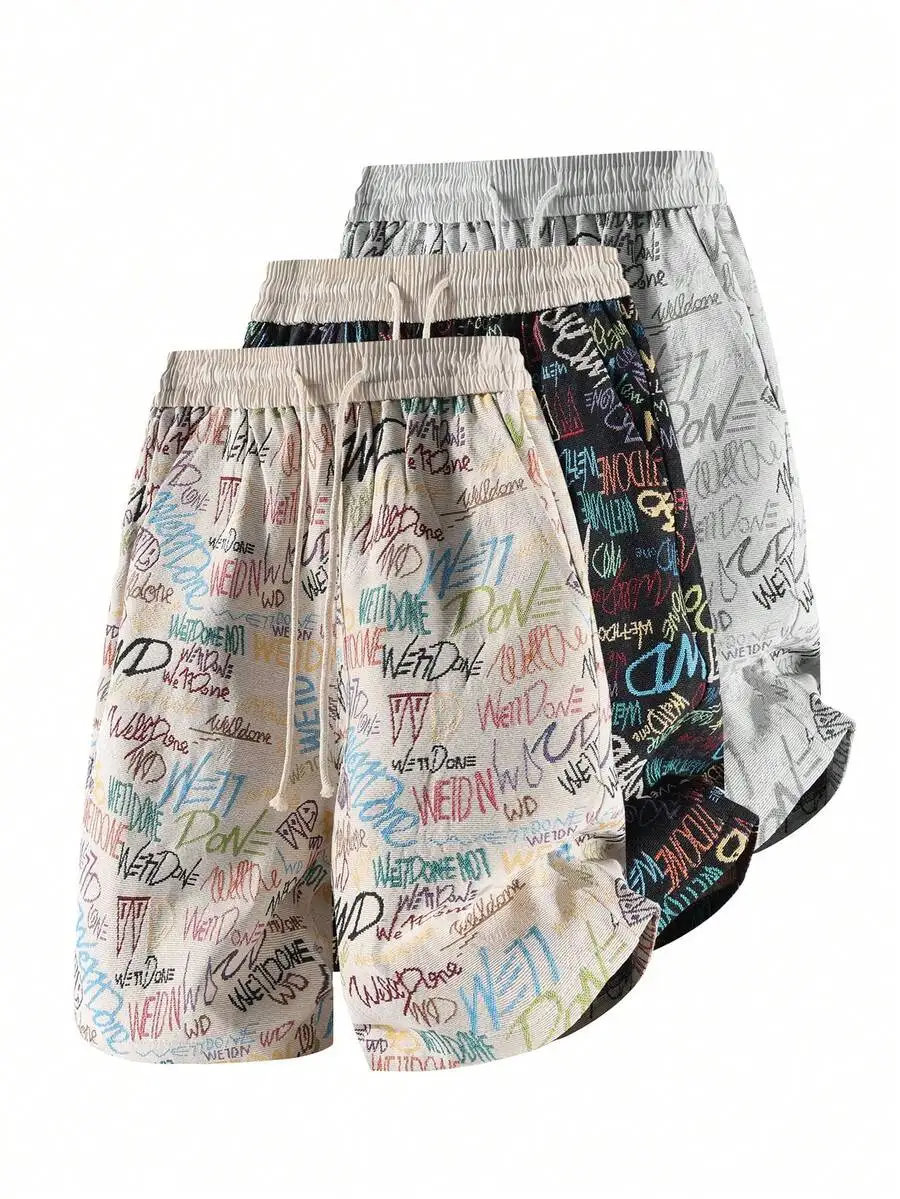 Mens Graffiti Letter Print Relaxed Fit Elastic Drawstring Waist Shorts Casual Summer Streetwear
Mens Graffiti Letter Print Relaxed Fit Elastic Drawstring Waist Shorts Casual Summer Streetwear