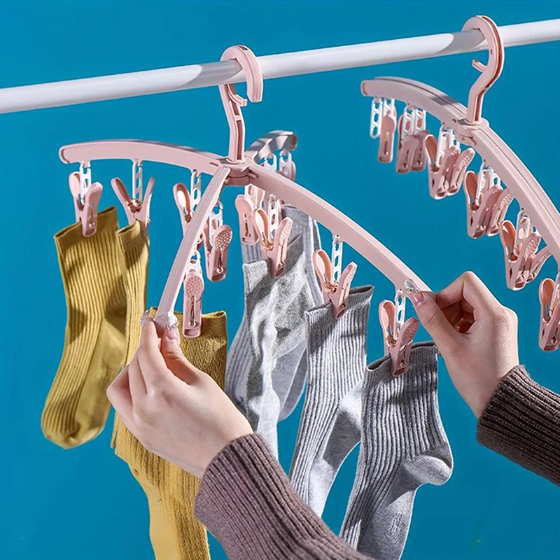 12 Clips Sock Drying Rack Windproof Underwear Clip Dormitory Student Folding Hanger Household Drying Clip Plastic Hanger
12 Clips Sock Drying Rack Windproof Underwear Clip Dormitory Student Folding Hanger Household Drying Clip Plastic Hanger
