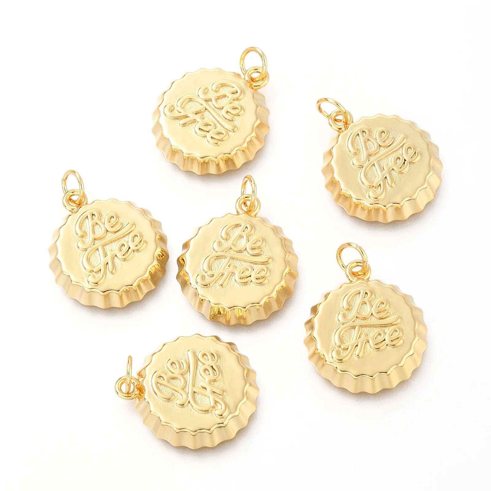 10pcs Metal Pendants Bottle Cap Real 18K Gold Plated for Making DIY Jewelry Necklace Earring Bracelet Findings Accessories Cool
10pcs Metal Pendants Bottle Cap Real 18K Gold Plated for Making DIY Jewelry Necklace Earring Bracelet Findings Accessories Cool