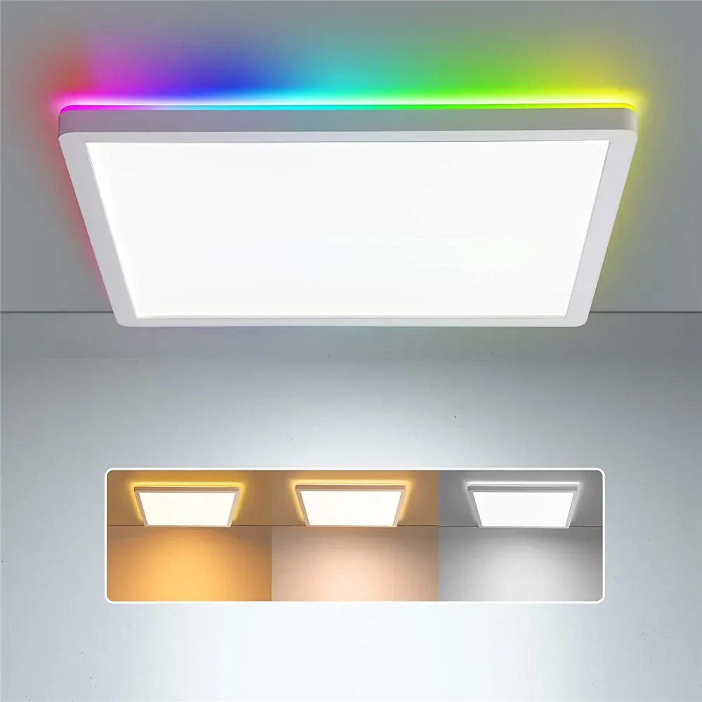 RGB Square LED Ceiling Light Dimmable Modern Ceiling Lamp Home Bedroom Living Room Ambient Light Led Aisle Light Home Decoration
RGB Square LED Ceiling Light Dimmable Modern Ceiling Lamp Home Bedroom Living Room Ambient Light Led Aisle Light Home Decoration