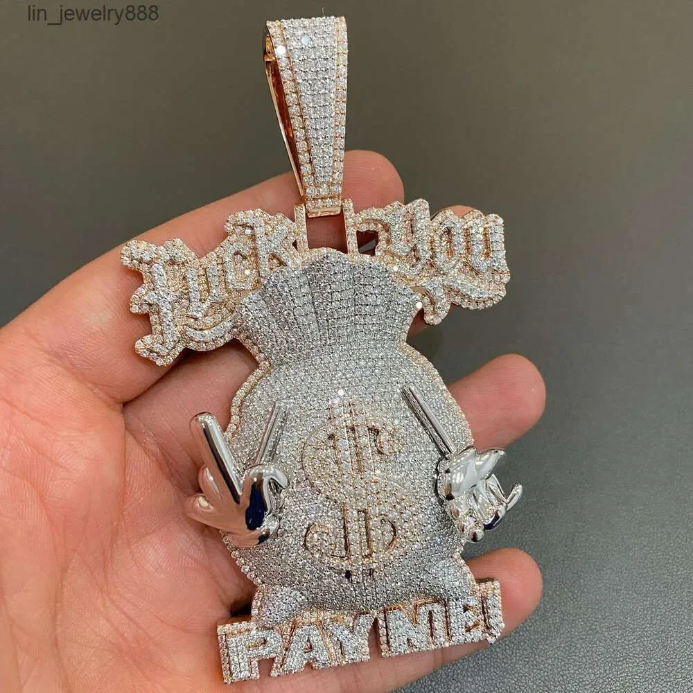 European and American iced out hip hop jewelry moneybag men hip hop necklace pendants custom moissanite pendant jewelry necklace
European and American iced out hip hop jewelry moneybag men hip hop necklace pendants custom moissanite pendant jewelry necklace
