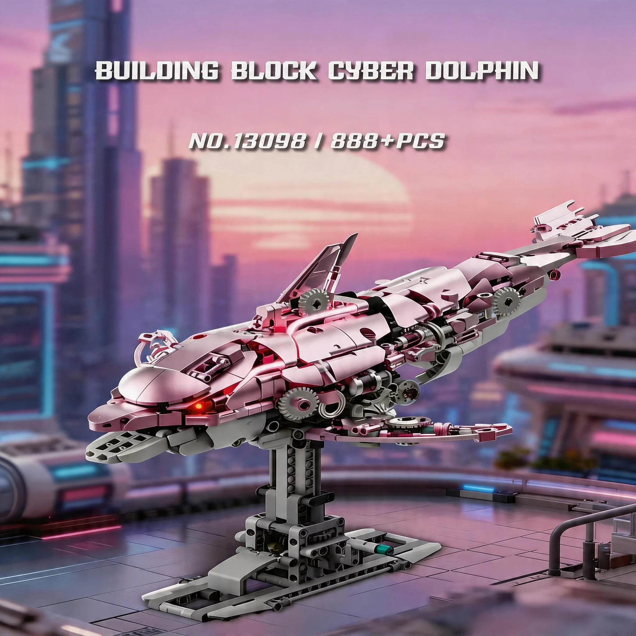 Cyberpunk Pink Mechanical Dolphin Building Kit, 888PCS Sea Animal Model, Collectible STEM Gift for Hobbyists
Cyberpunk Pink Mechanical Dolphin Building Kit, 888PCS Sea Animal Model, Collectible STEM Gift for Hobbyists