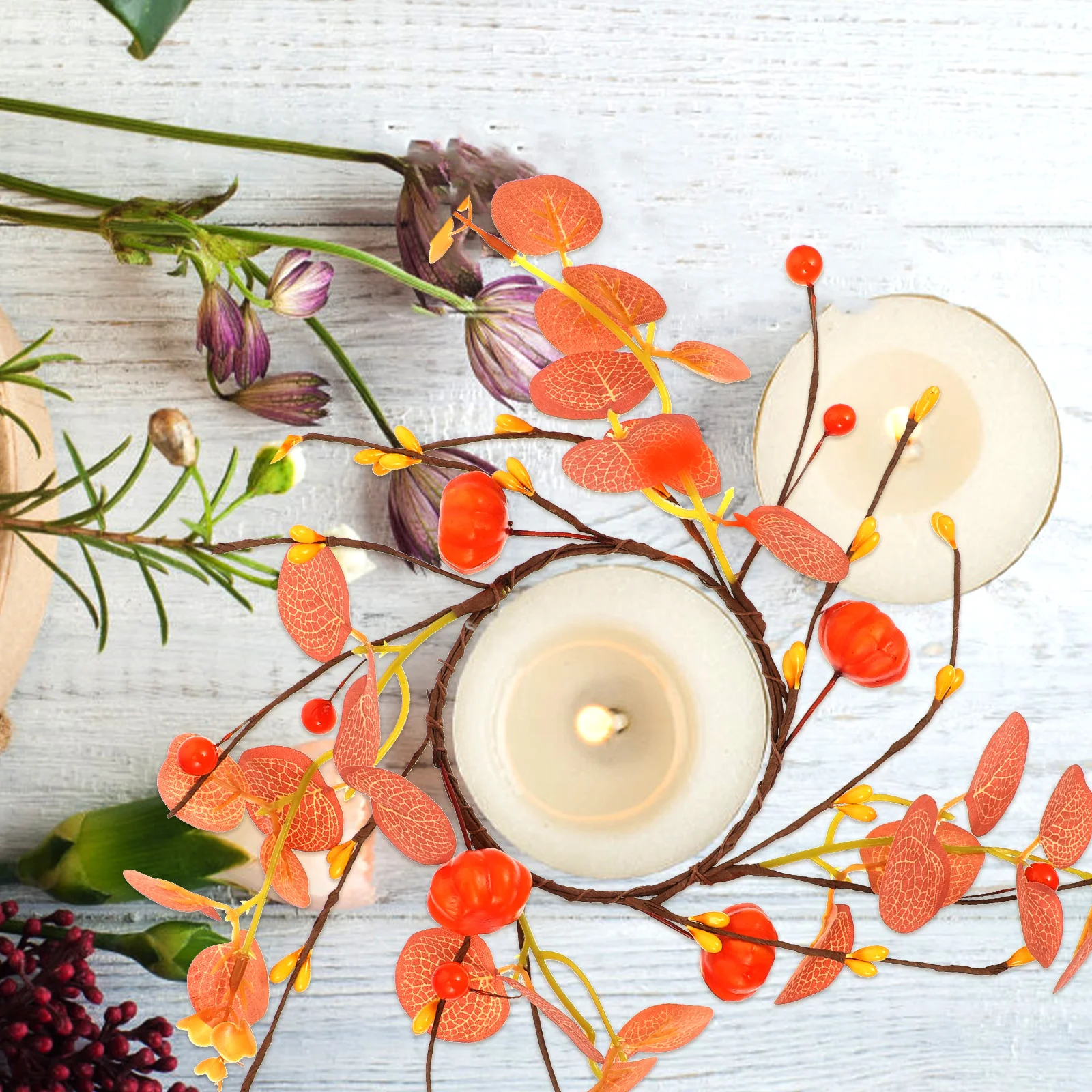 Pumpkin Ring Wreath Artificial Fall Eucalyptus Leaf Thanksgiving Table Decoration Fall Ring Wreath
Pumpkin Ring Wreath Artificial Fall Eucalyptus Leaf Thanksgiving Table Decoration Fall Ring Wreath