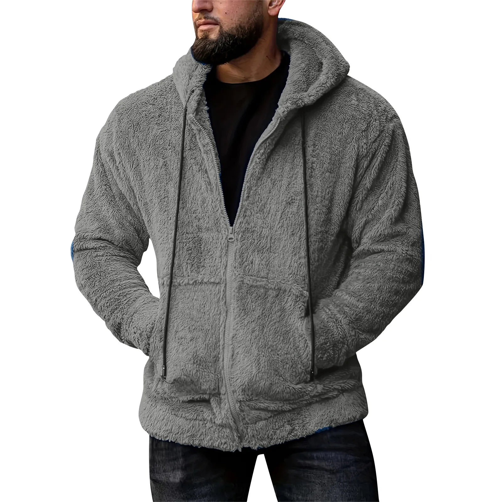 Men Coat Winter Fleece Jacket Plush Zipper Hooded Solid Soft Cold-proof Thermal Warm Hooded Coat Bomber Jackets For Outdoor
Men Coat Winter Fleece Jacket Plush Zipper Hooded Solid Soft Cold-proof Thermal Warm Hooded Coat Bomber Jackets For Outdoor
