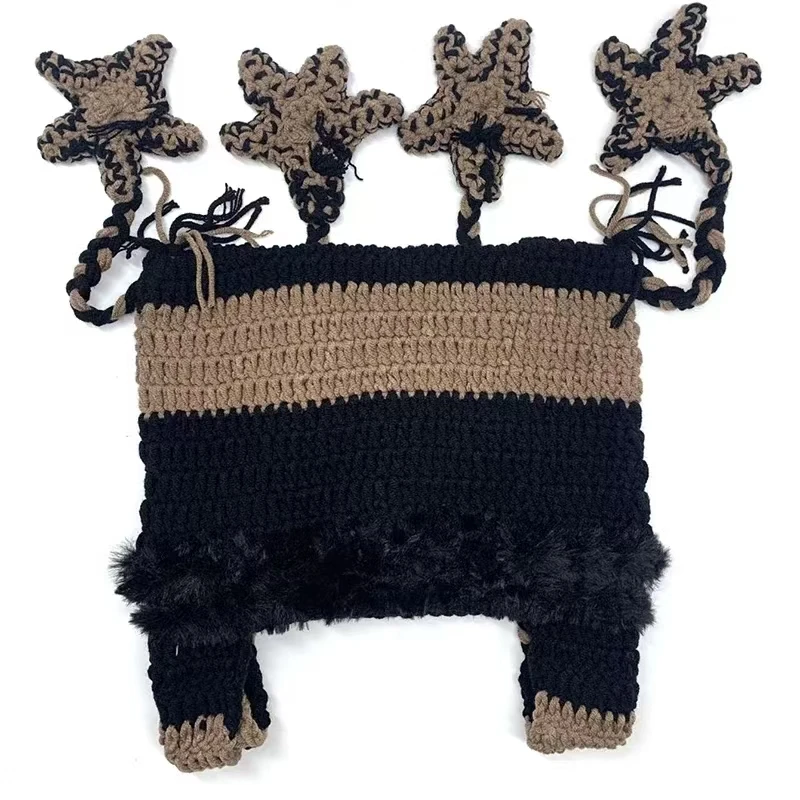 New Pentagram Skullies Beanie Women Autumn Winter Warm Ear Protection Handmade Knitted Hat Cat Ears Stripe Cap
New Pentagram Skullies Beanie Women Autumn Winter Warm Ear Protection Handmade Knitted Hat Cat Ears Stripe Cap