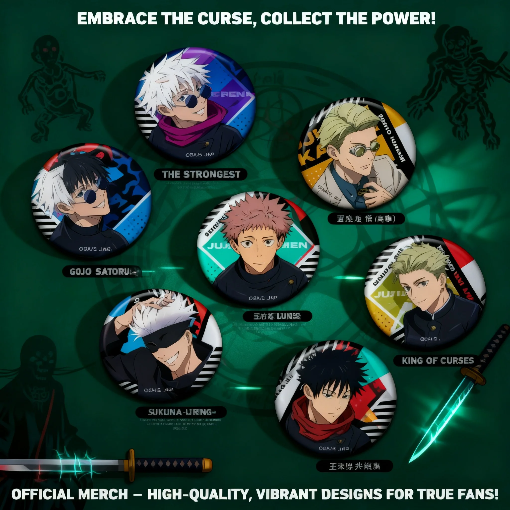 Jujutsu Kaisen Anime Badge Set Gojo Satoru Geto Suguru Nanami Kento Fushiguro Megumi Metal Enamel Pin Brooch Collection Cute
Jujutsu Kaisen Anime Badge Set Gojo Satoru Geto Suguru Nanami Kento Fushiguro Megumi Metal Enamel Pin Brooch Collection Cute