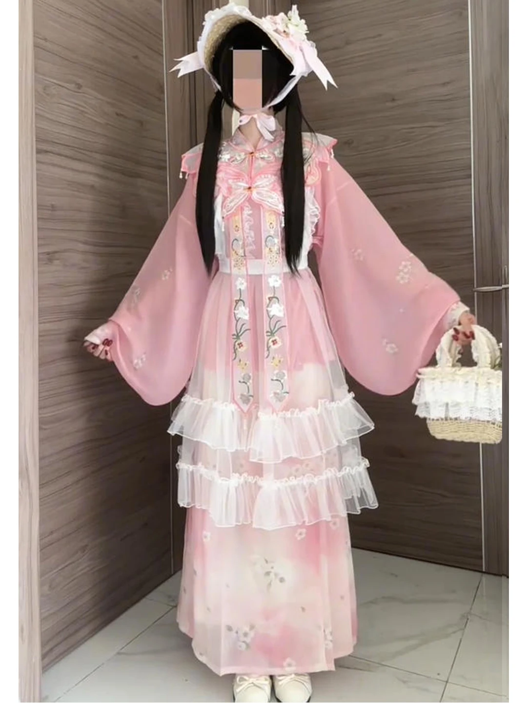 Summer Style Embroidered Hanbok Skirt Pink Hanbok Apron Ming Dynasty Style Sleeveless Hanfu Women's Clothing
Summer Style Embroidered Hanbok Skirt Pink Hanbok Apron Ming Dynasty Style Sleeveless Hanfu Women's Clothing