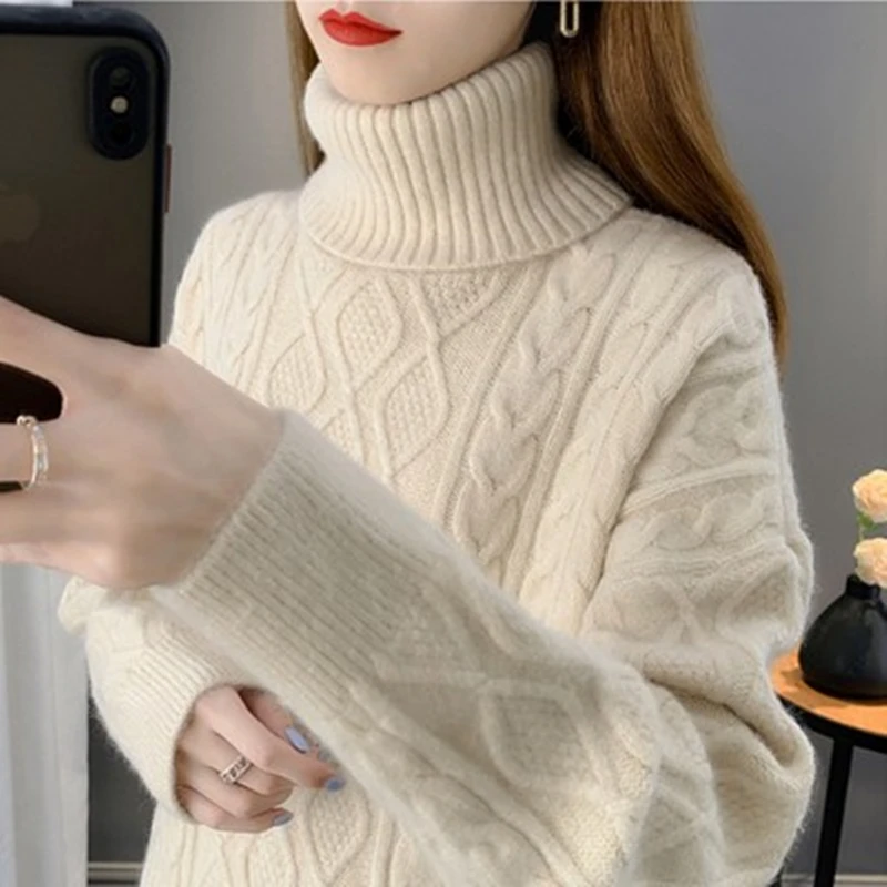 Осень-зима Теплый вязаный свободный женский свитер с высоким воротником из кроличьего меха миди Dr Faionable Удобная основа L...
Осень-зима Теплый вязаный свободный женский свитер с высоким воротником из кроличьего меха миди Dr Faionable Удобная основа L...