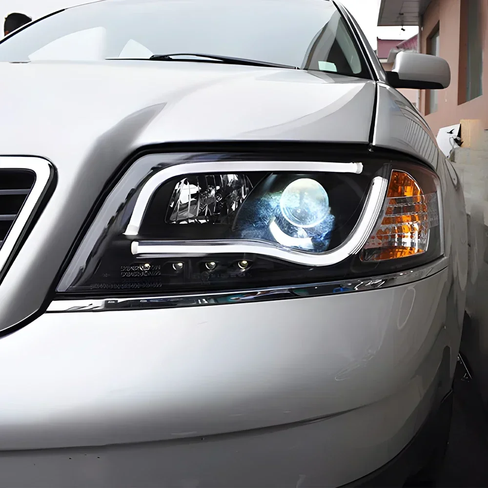 Auto Headlights For Audi A6 A6L C4 1997-2004 LED Car Front lamps Assembly Upgrade Angel Eyes Style Bifocal lens Accessories
Auto Headlights For Audi A6 A6L C4 1997-2004 LED Car Front lamps Assembly Upgrade Angel Eyes Style Bifocal lens Accessories