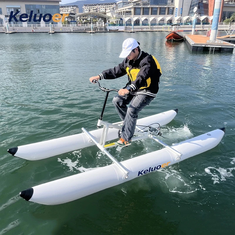 China Supplier Durable Single Water Pedal Bike White Color Water Floating Bicycle For Adult
China Supplier Durable Single Water Pedal Bike White Color Water Floating Bicycle For Adult