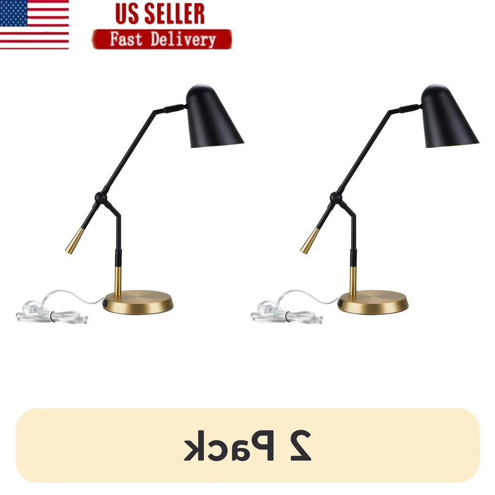 Adjustable 18 Inch Mixed Metal Desk Lamp with Angled Shade Rotating Light Home Office and Work Station
Adjustable 18 Inch Mixed Metal Desk Lamp with Angled Shade Rotating Light Home Office and Work Station