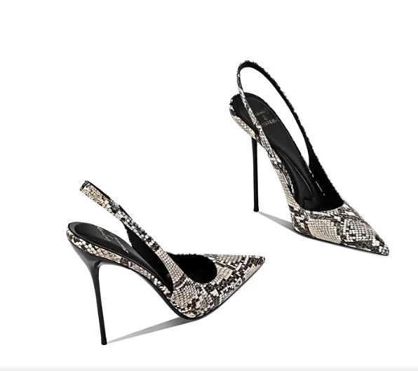 Versatile temperament, non tiring feet, apricot snake pattern pointed toe high heels, summer new style, backless toe shoes
Versatile temperament, non tiring feet, apricot snake pattern pointed toe high heels, summer new style, backless toe shoes