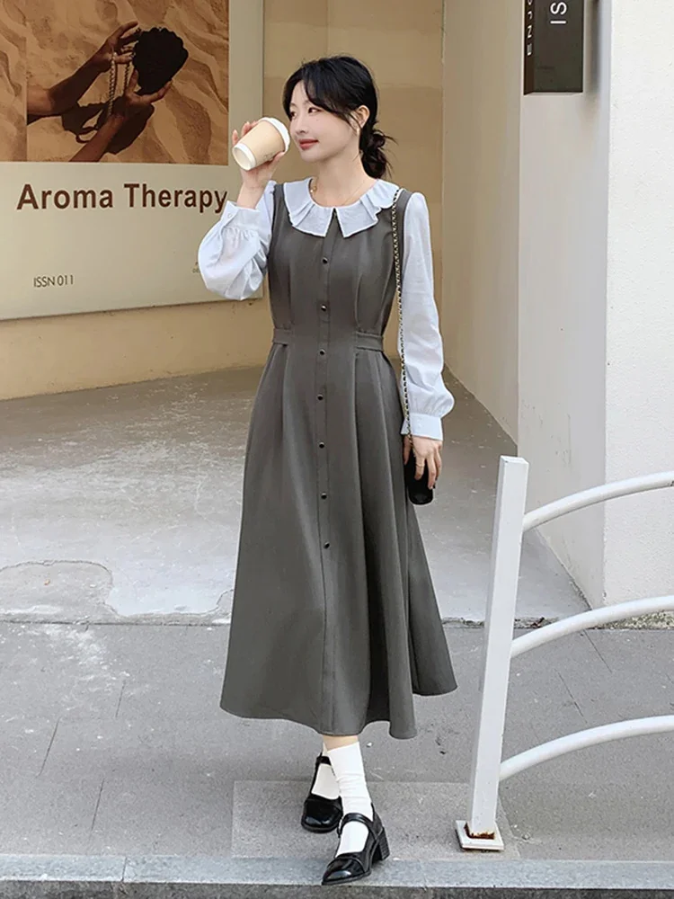 Korean Style Contrast Patchwork Women's Dress Elegant Fashion O-neck Dresses Long Sleeve Spring 2025 New Clothing 2DE140
Korean Style Contrast Patchwork Women's Dress Elegant Fashion O-neck Dresses Long Sleeve Spring 2025 New Clothing 2DE140