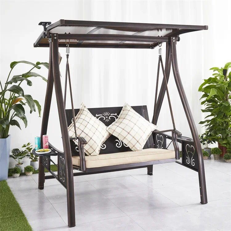 New Outdoor Furniture Aluminum 2 / 3 Seater Swing Patio Garden Swing Chair With Canopy And Cushion
New Outdoor Furniture Aluminum 2 / 3 Seater Swing Patio Garden Swing Chair With Canopy And Cushion