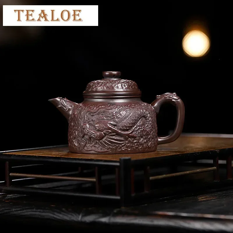 300ml Yixing Purple Clay Dragon Teapot Handmade Dezhong Pot Raw Ore Iron Blood Red Sand Kettle Chinese Zisha Teaset Tea Ceremony
300ml Yixing Purple Clay Dragon Teapot Handmade Dezhong Pot Raw Ore Iron Blood Red Sand Kettle Chinese Zisha Teaset Tea Ceremony