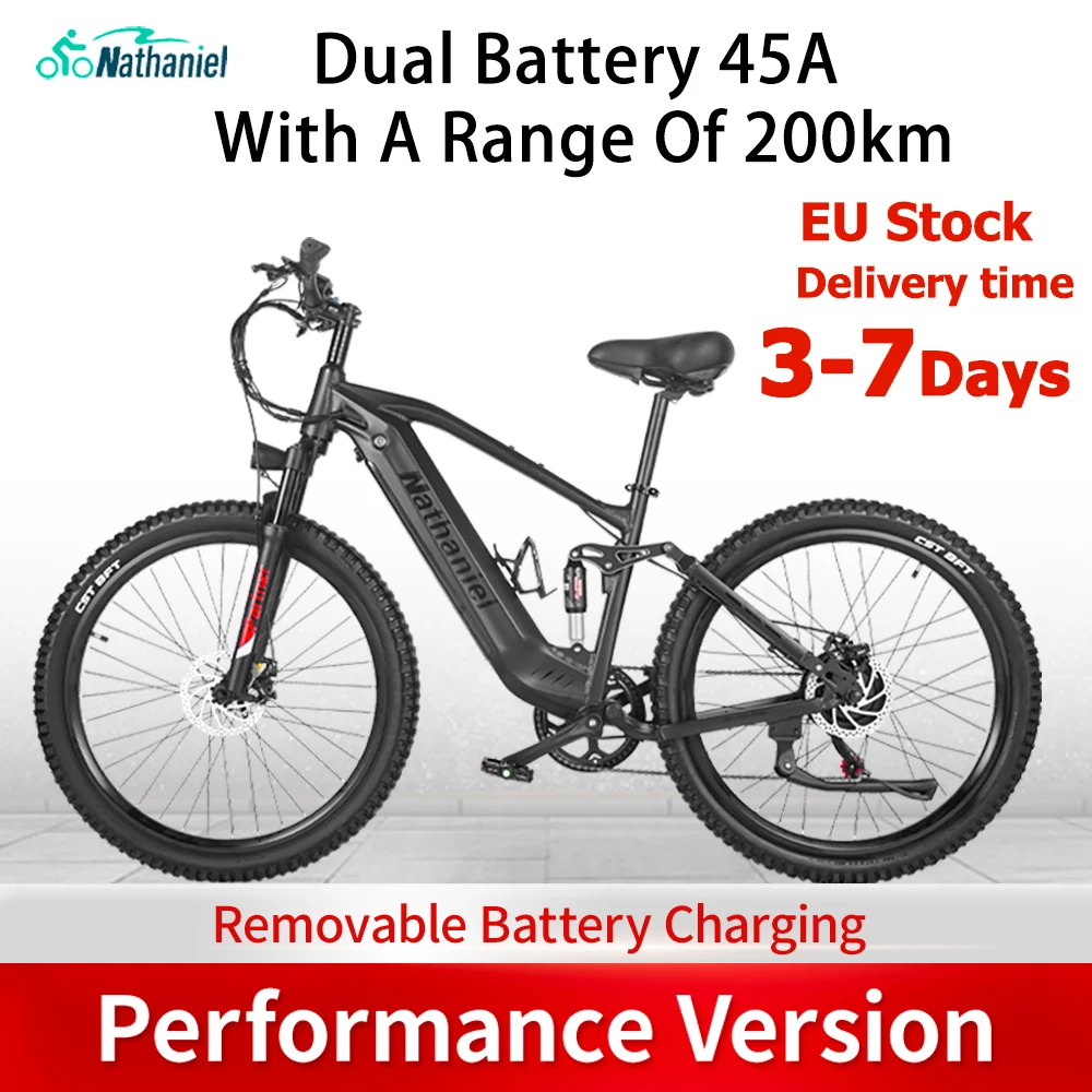 Nathaniel Electric Bike 48V 27.5-inch dirt bike with soft-tail shock absorbers Mountain Bike 20Ah lithium battery electric bike
Nathaniel Electric Bike 48V 27.5-inch dirt bike with soft-tail shock absorbers Mountain Bike 20Ah lithium battery electric bike
