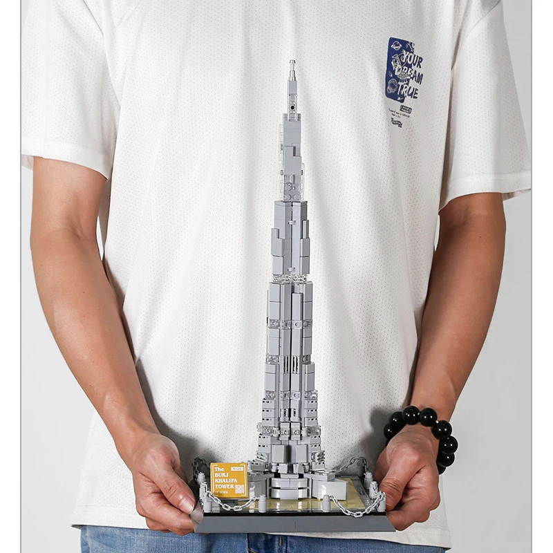 Burj Khalifa Tower-Dubai Bricks Модель ОАЭ Современная архитектура Орнамент Строительные блоки Набор подарков Игрушки для детей и взрослых
Burj Khalifa Tower-Dubai Bricks Модель ОАЭ Современная архитектура Орнамент Строительные блоки Набор подарков Игрушки для детей и взрослых