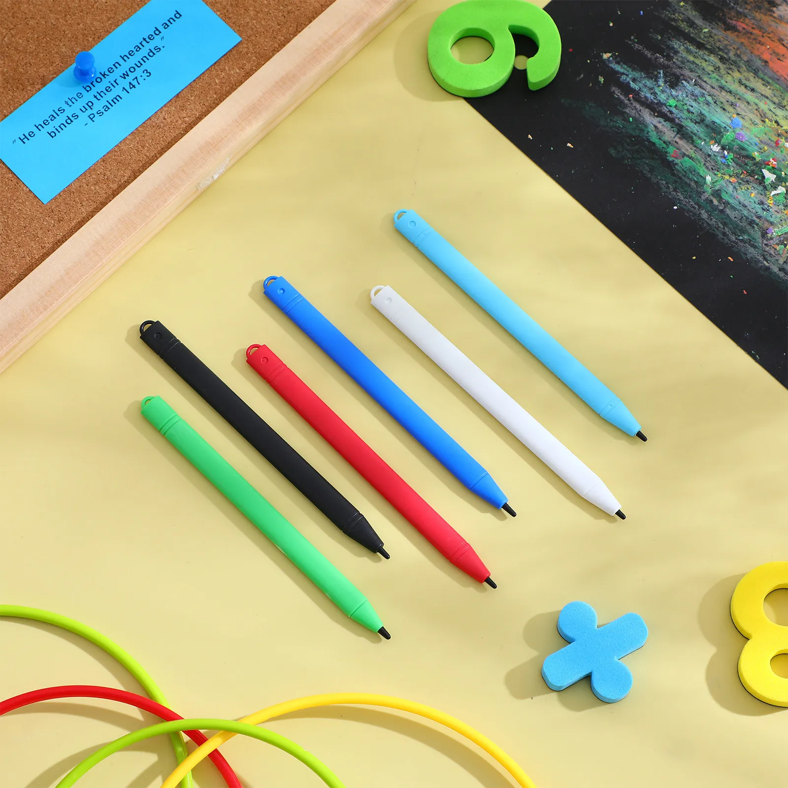 6Pcs LCD Drawing Board Pens Lightweight Colorful Plastic Writing Pens Kids Painting Doodle Accessory Smooth Grip Pen
6Pcs LCD Drawing Board Pens Lightweight Colorful Plastic Writing Pens Kids Painting Doodle Accessory Smooth Grip Pen