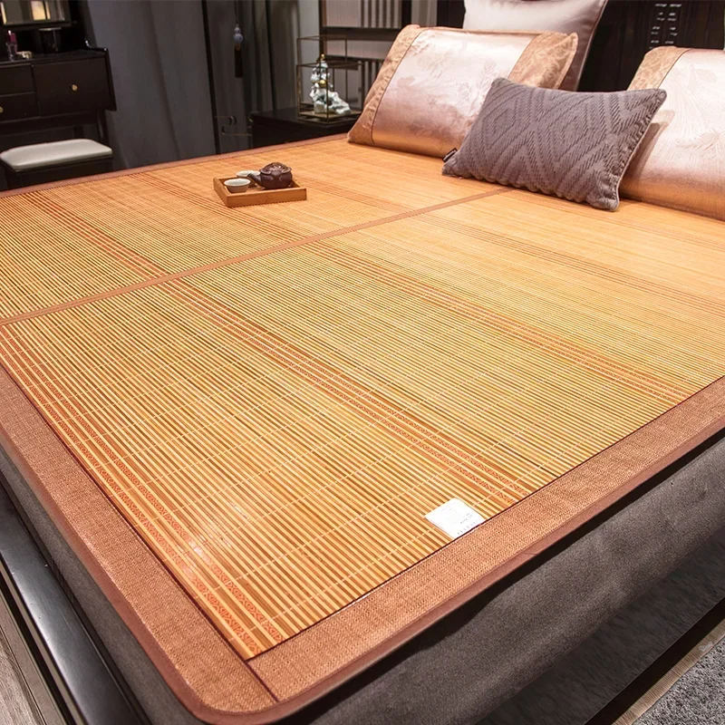 Bamboo mat summer super cool mattress 1.5/1.8m bed folding double-sided grass mat double single student dormitory bamboo mat 
Bamboo mat summer super cool mattress 1.5/1.8m bed folding double-sided grass mat double single student dormitory bamboo mat