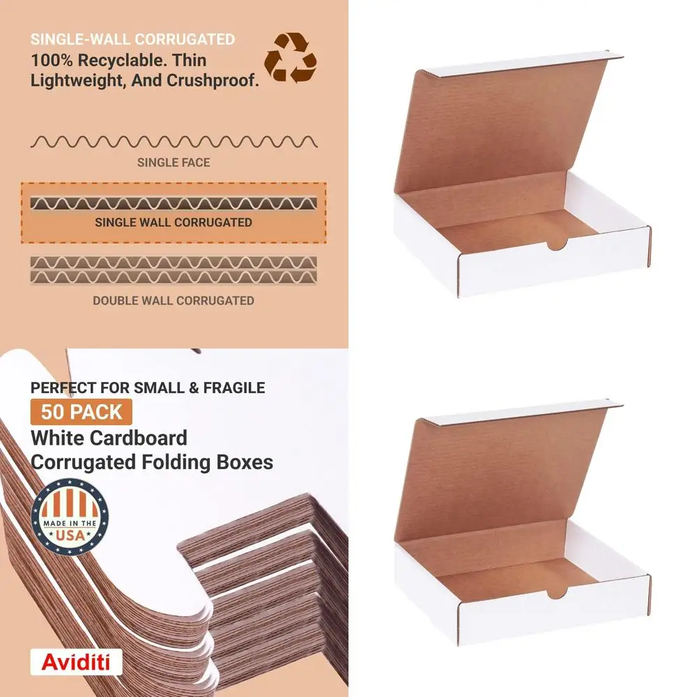 Прочные картонные транспортировочные коробки, 9x8x2 дюймов, 50 шт., идеально подходят для рассылки, хранения и подарочной упаковки.
Прочные картонные транспортировочные коробки, 9x8x2 дюймов, 50 шт., идеально подходят для рассылки, хранения и подарочной упаковки.