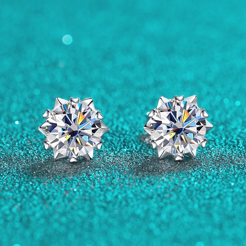 TY 925 Sterling Silver Moissanite Stud Earrings for Women Men 0.3-2CT Snowflake Six-Claw Stud Earrings D VVS1 Fine Jewelry Gift
TY 925 Sterling Silver Moissanite Stud Earrings for Women Men 0.3-2CT Snowflake Six-Claw Stud Earrings D VVS1 Fine Jewelry Gift