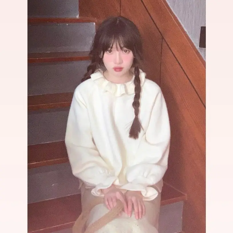 Onalippa Version Beige Loose Solid Color Lapel Sweater Jacket Long Sleeved Lazy Versatile Knitted Sweater Autumn Winter Top
Onalippa Version Beige Loose Solid Color Lapel Sweater Jacket Long Sleeved Lazy Versatile Knitted Sweater Autumn Winter Top