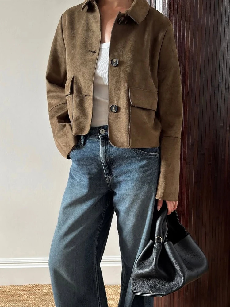 HH женская осенняя модная однотонная однобортная куртка с обратным бархатным эффектом женские винтажные повседневные пальто с карманами High Street
HH женская осенняя модная однотонная однобортная куртка с обратным бархатным эффектом женские винтажные повседневные пальто с карманами High Street