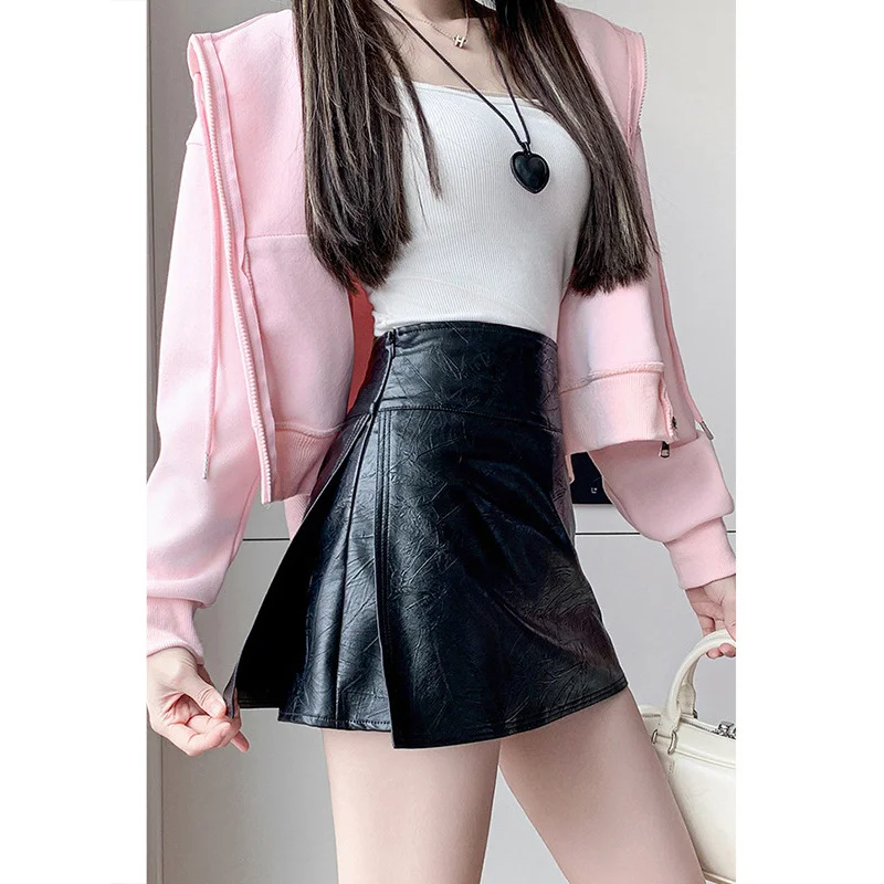 AWomen's Short Skirt2024Autumn and WinterpuLeather Pantskirt High Waist Sexy Hot Girl Shorts Slim Sheath New Skirt
AWomen's Short Skirt2024Autumn and WinterpuLeather Pantskirt High Waist Sexy Hot Girl Shorts Slim Sheath New Skirt