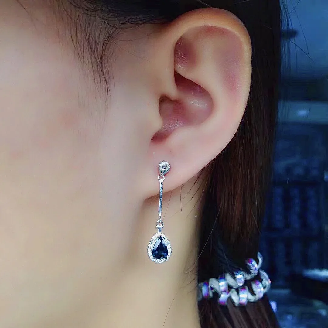 100% Natural Sapphire Drop Earrings for Party 5mm*7mm Chinese Sapphire Earrings Solid 925 Silver Sapphire Jewelry
100% Natural Sapphire Drop Earrings for Party 5mm*7mm Chinese Sapphire Earrings Solid 925 Silver Sapphire Jewelry