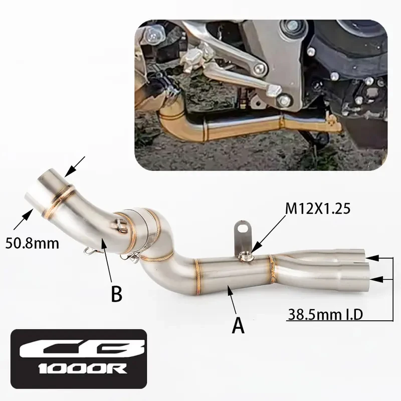Aftermarket Exhaust Downpipes with Link Pipe, Compatible with OEM or 51mm Muffler for CB1000R 2009-2018
Aftermarket Exhaust Downpipes with Link Pipe, Compatible with OEM or 51mm Muffler for CB1000R 2009-2018